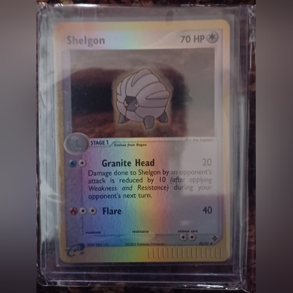 POKEMON SHELGON GRANITE HEAD COLLECTIBLE CARD 70 HP LIKE NEW